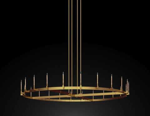 Corsica Round Chandelier 96" Vintage Barn Metal Chandeliers Industrial Loft Rustic Lighting Great for the Living Room, Dining Room, Foyer and Entryway - G7-CG/4462/24