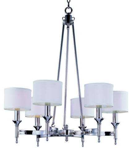 Fairmont 6-Light Chandelier Polished Nickel - C157-22375WTPN