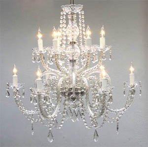 Chandelier Lighting Crystal Chandeliers H27" X W32" - A500-385/6+6
