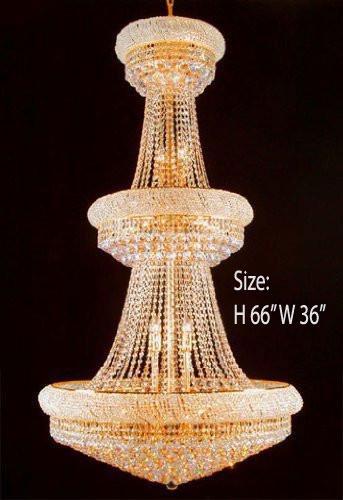 Swarovski Crystal Trimmed Chandelier Empire Chandelier Lighting W/ Swarovski Crystal H66" X W36" - Perfect For An Entryway Or Foyer - A500-Cg/541/32Sw