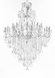 Swarovski Crystal Trimmed Chandelier Lighting Chandeliers H65" XW46" Great for the Foyer, Entry Way, Living Room, Family Room and More - A500-B12/CS/52/2MT/24+1SW