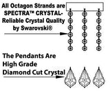 Chandelier Crystal Chandeliers Lighting Dressed W/ Swarovski Crystal H52" W46" - A500-Silver/52/2Mt/24+1Sw